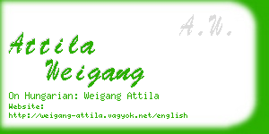 attila weigang business card